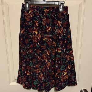 LuLaRoe A-Line Skirt - Burgundy Floral